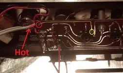 hot wire going to pin 4 of rectifier - wide shot.webp